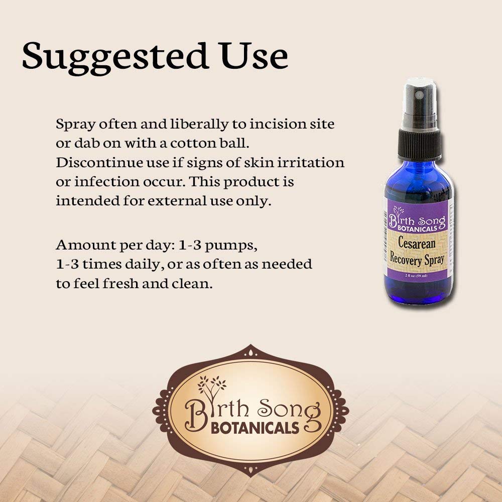 Herbal Cesarean Spray with Lavender, To Support Healthy Skin* 2 oz.