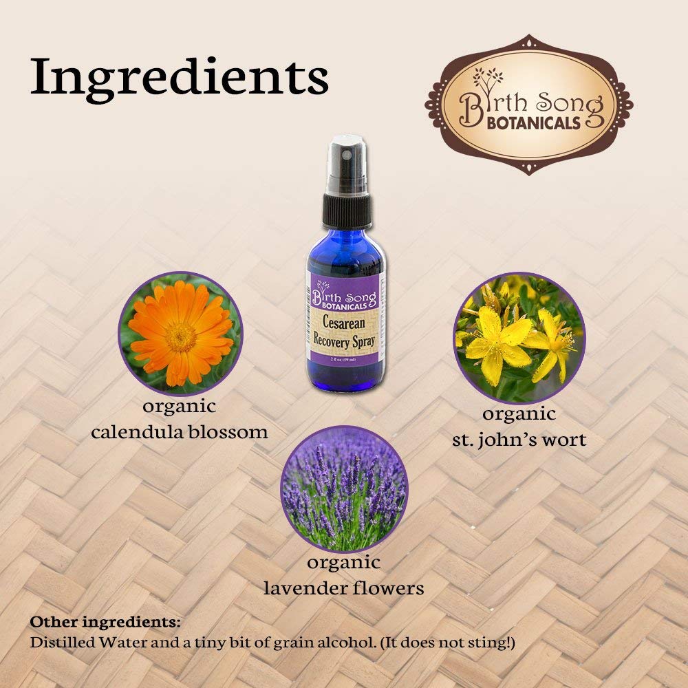 Herbal Cesarean Spray with Lavender, To Support Healthy Skin* 2 oz.