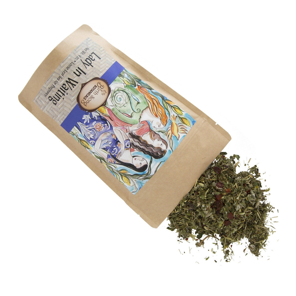 Lady in Waiting Herbal Pregnancy Tea Supports a Healthy Pregnancy* with Organic Red Raspberry Leaf 4 oz.