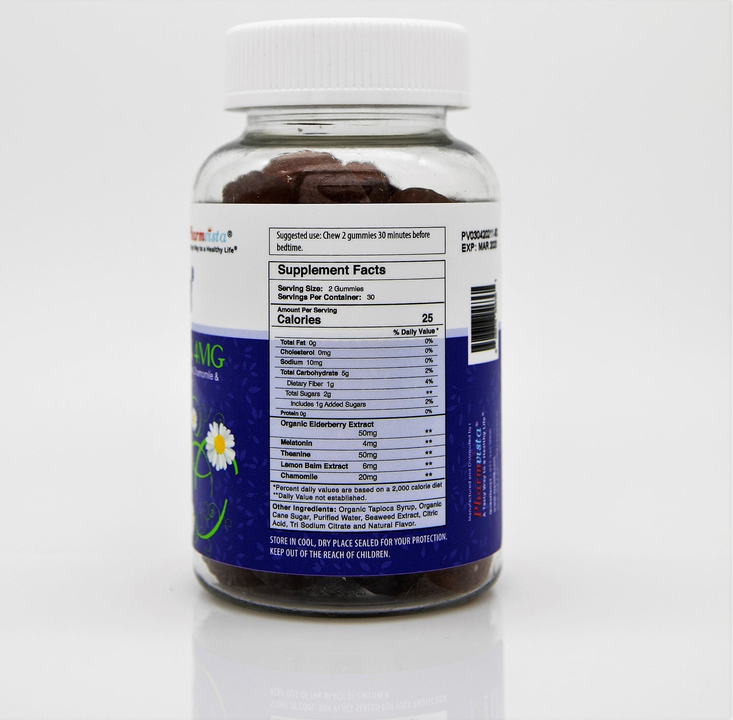 Sleep Plus Gummies - Melatonin 4mg, Elderberry, Theanine, Chamomile and Lemon Balm for Sleep Support - 60 Count