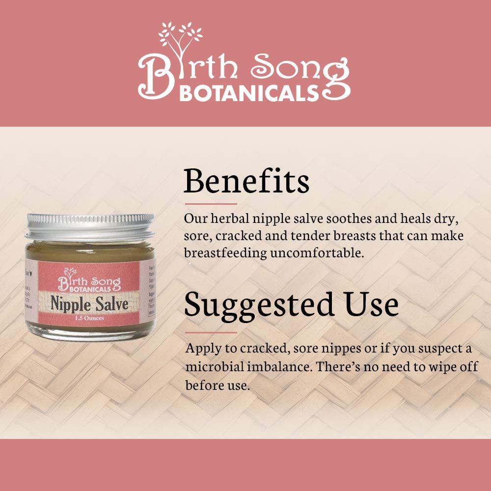 Nipple Salve, Soothing Herbal Nipple Butter for Breastfeeding and Lactation