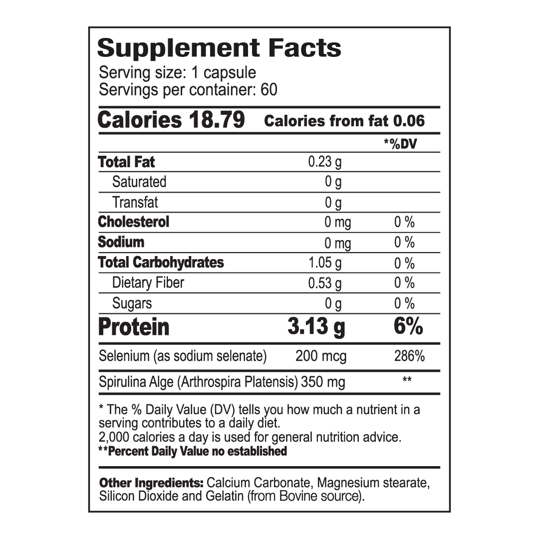 Selenium + Spirulina: Double Punch
