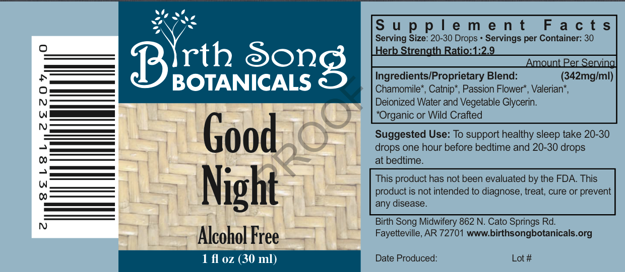 Good Night Herbal Sleep Tincture with Valerian and Passionflower, Natural Sleep and Relaxation Support Supplement 1 oz.