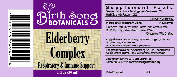 Elderberry Complex Tincture Potent Herbal Immune Support Supplement to Maintain Health and Well-Being* 1 oz.