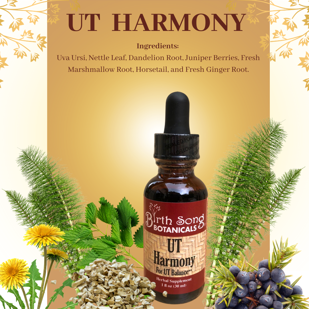 UT Harmony Herbal Tincture, Liquid Supplement for Women, Supports Urinary Tract and Bladder Health*, Supports healthy PH & Urinary Strength* 1 oz.