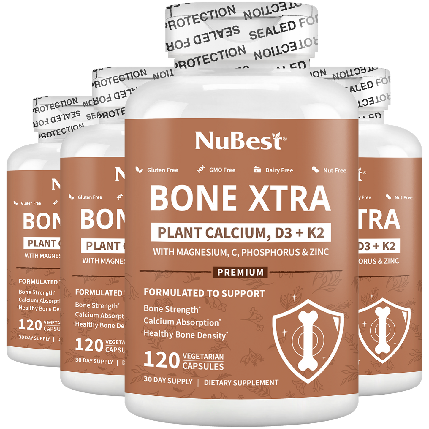 Bone Xtra - Plant-based Formula to Support Healthy Bones For Adults, 120 Vegan Capsules