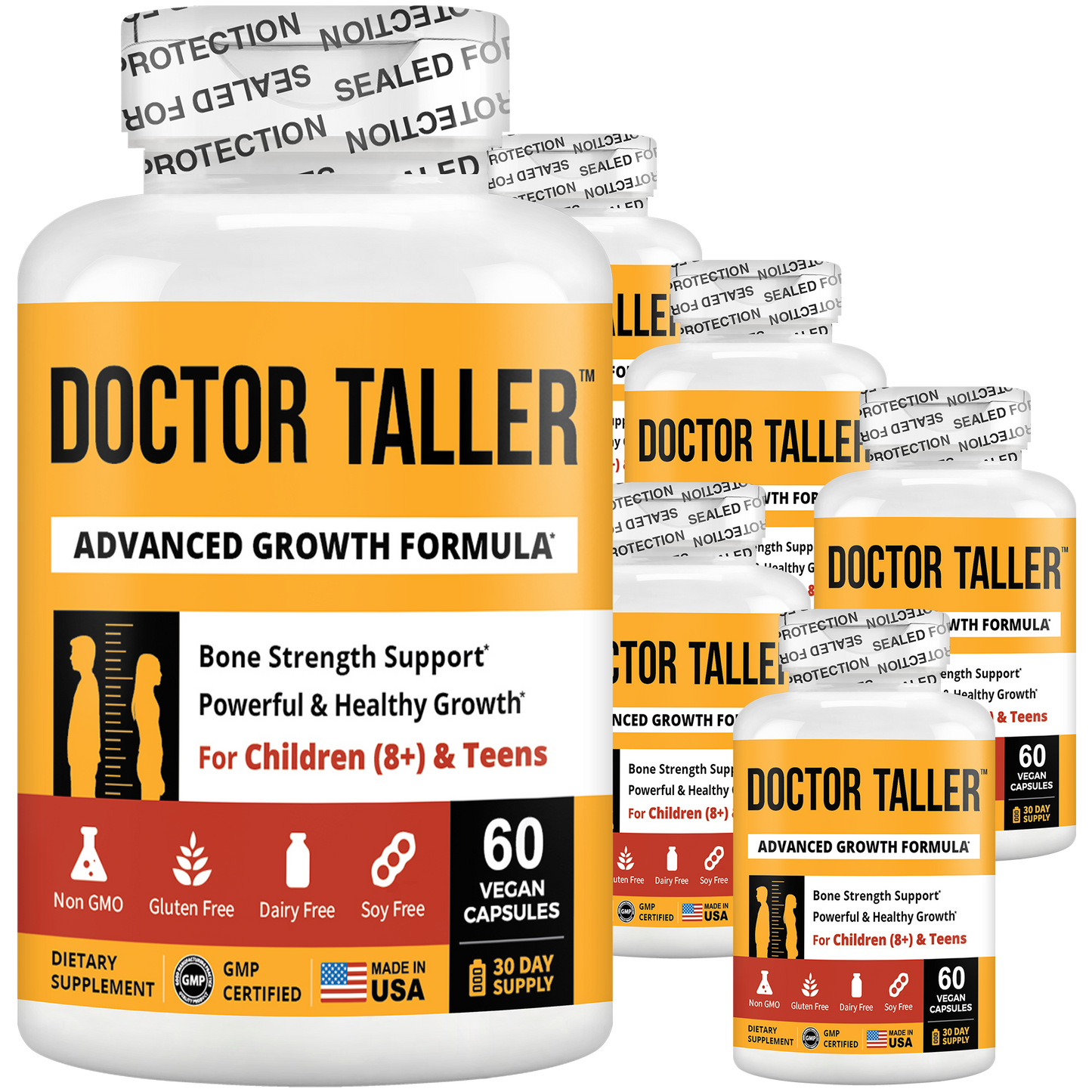 Doctor Taller Kids, Grape Multivitamins, Ages 2-9, 60 Vegan Chewables