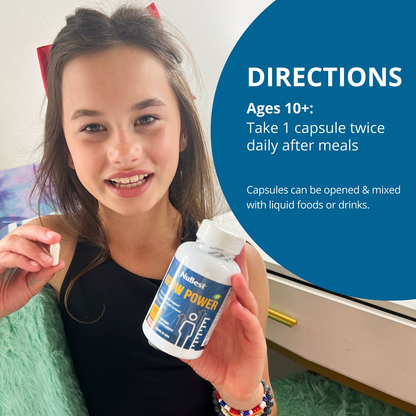 Grow Power, For Children & Teens, 60 Capsules