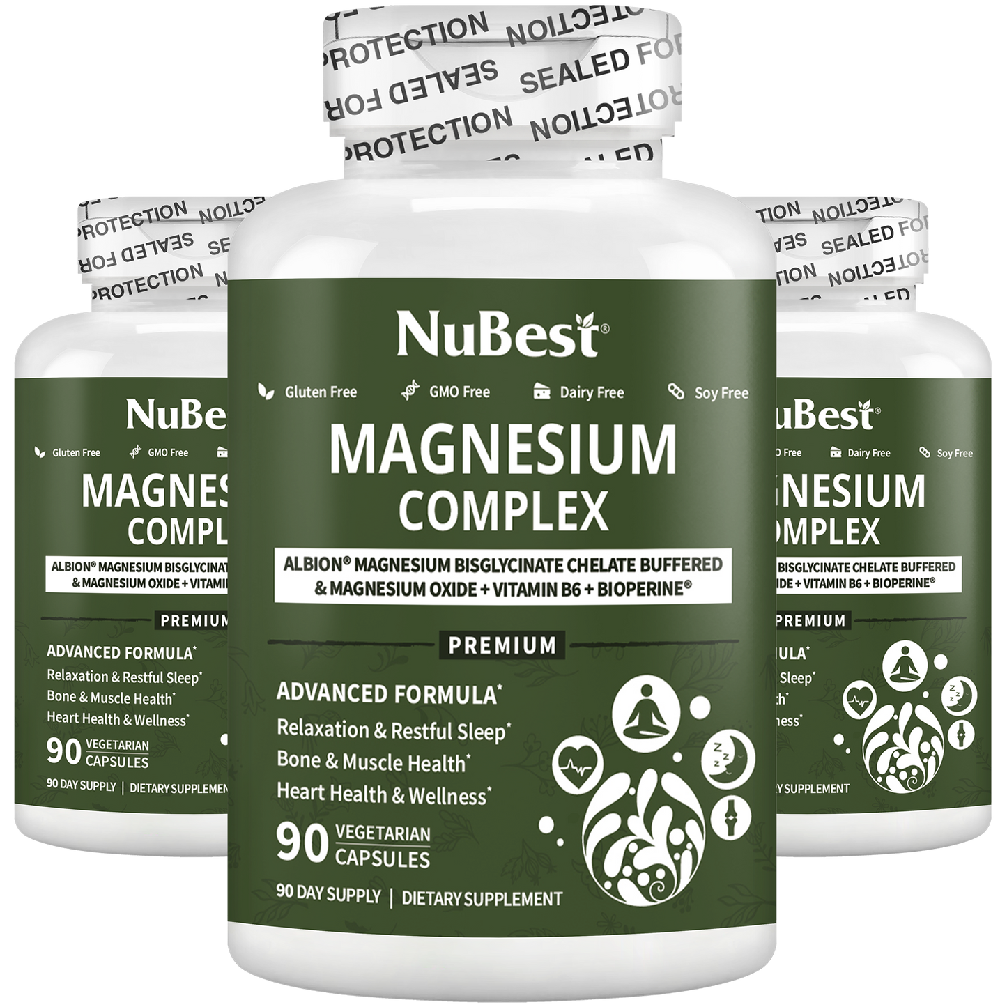 NuBest Magnesium Complex – Relaxation, Bone & Muscle Health, 90 Vegan Caps