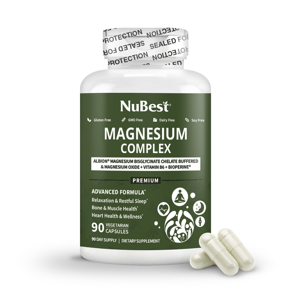 NuBest Magnesium Complex – Relaxation, Bone & Muscle Health, 90 Vegan Caps