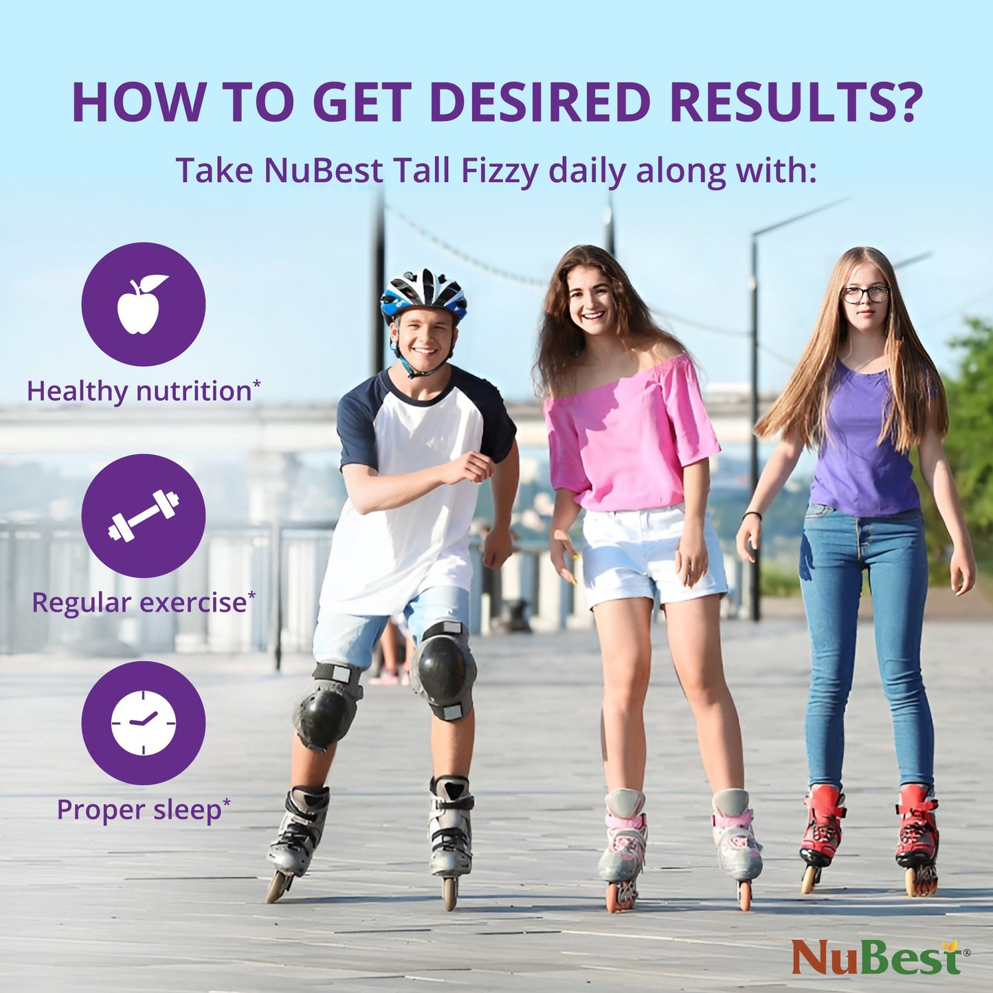 NuBest Tall Fizzy – Height Growth & Bone Strength, Orange Flavor, 10 Effervescent Tabs
