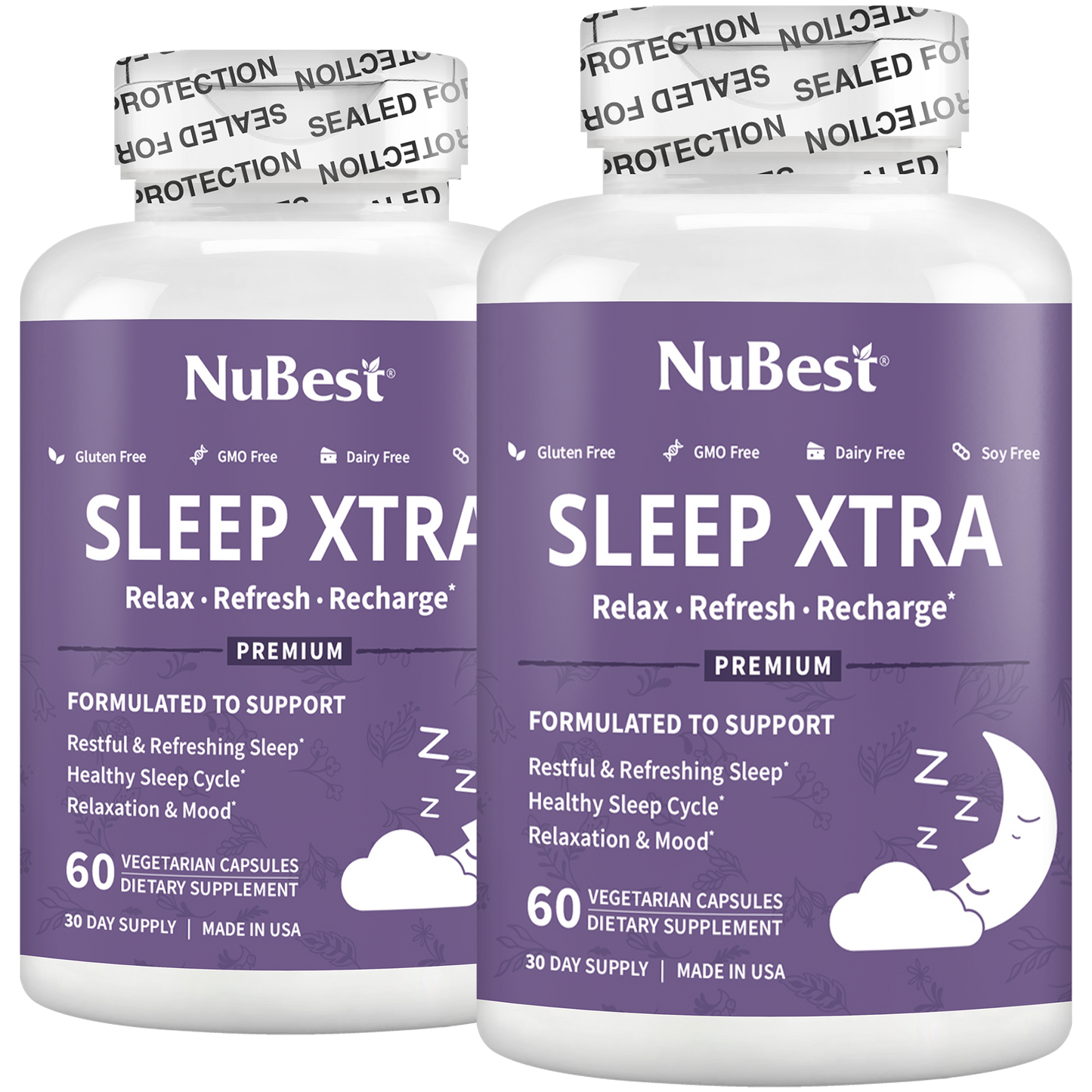 Sleep Xtra, Natural Non-Habit Forming Sleep Aid for Teens & Adults, 60 Vegan Capsules