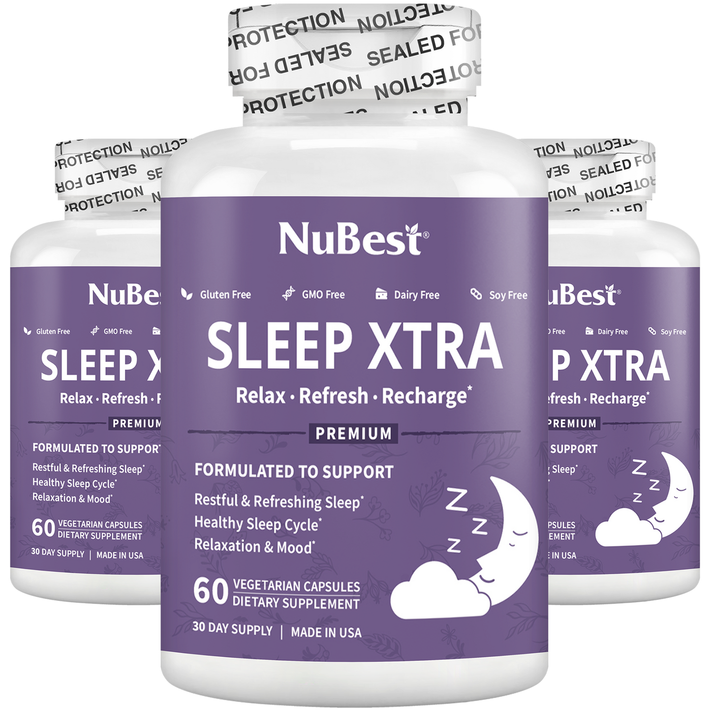 Sleep Xtra, Natural Non-Habit Forming Sleep Aid for Teens & Adults, 60 Vegan Capsules