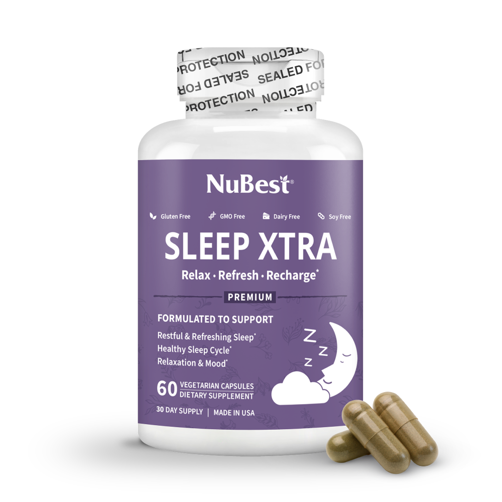 Sleep Xtra, Natural Non-Habit Forming Sleep Aid for Teens & Adults, 60 Vegan Capsules