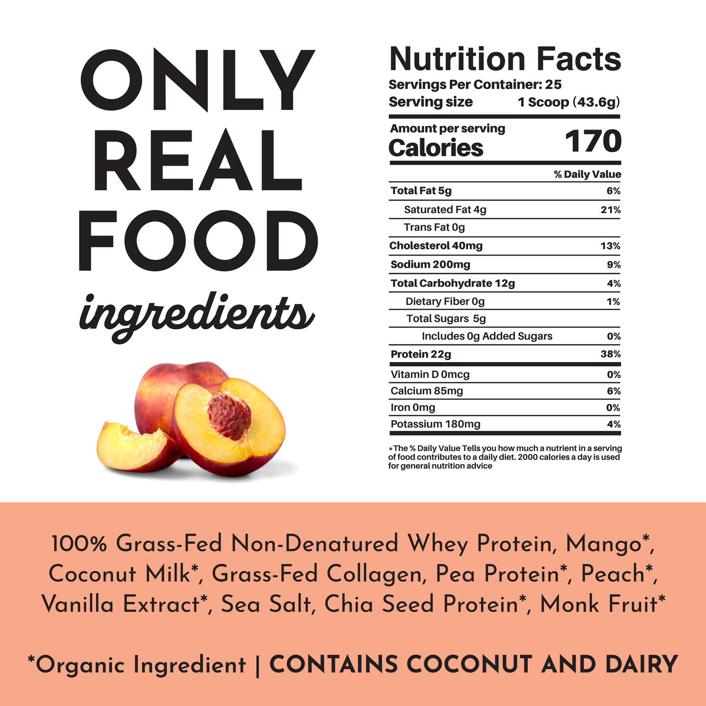Peaches and Cream Protein Powder