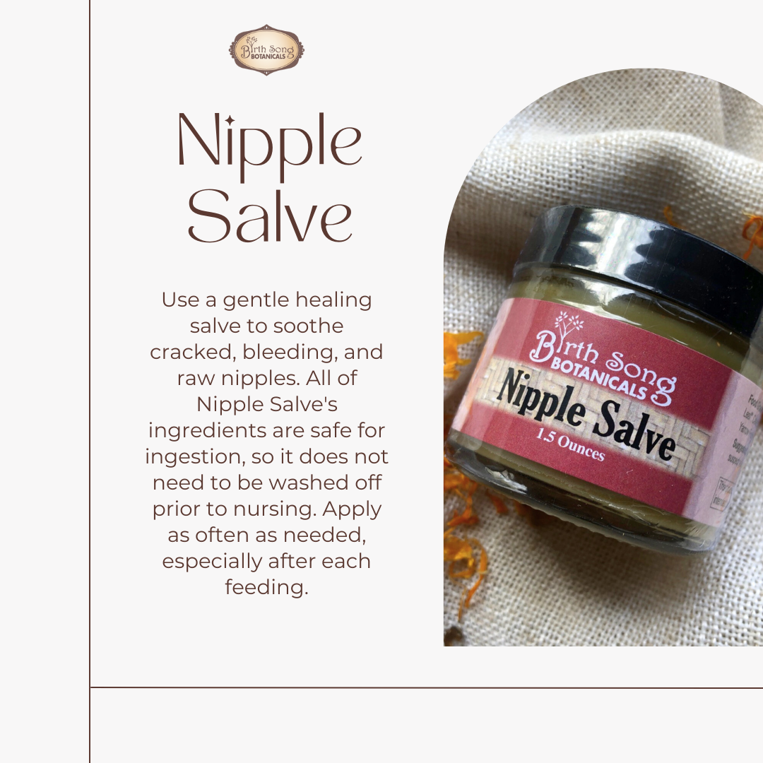 Nipple Salve, Soothing Herbal Nipple Butter for Breastfeeding and Lactation