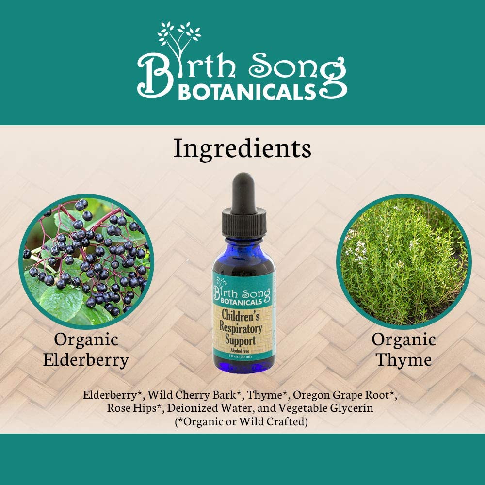 Children's Respiratory Support Herbal Tincture to Support Healthy Lungs* with Elderberry 1 oz.
