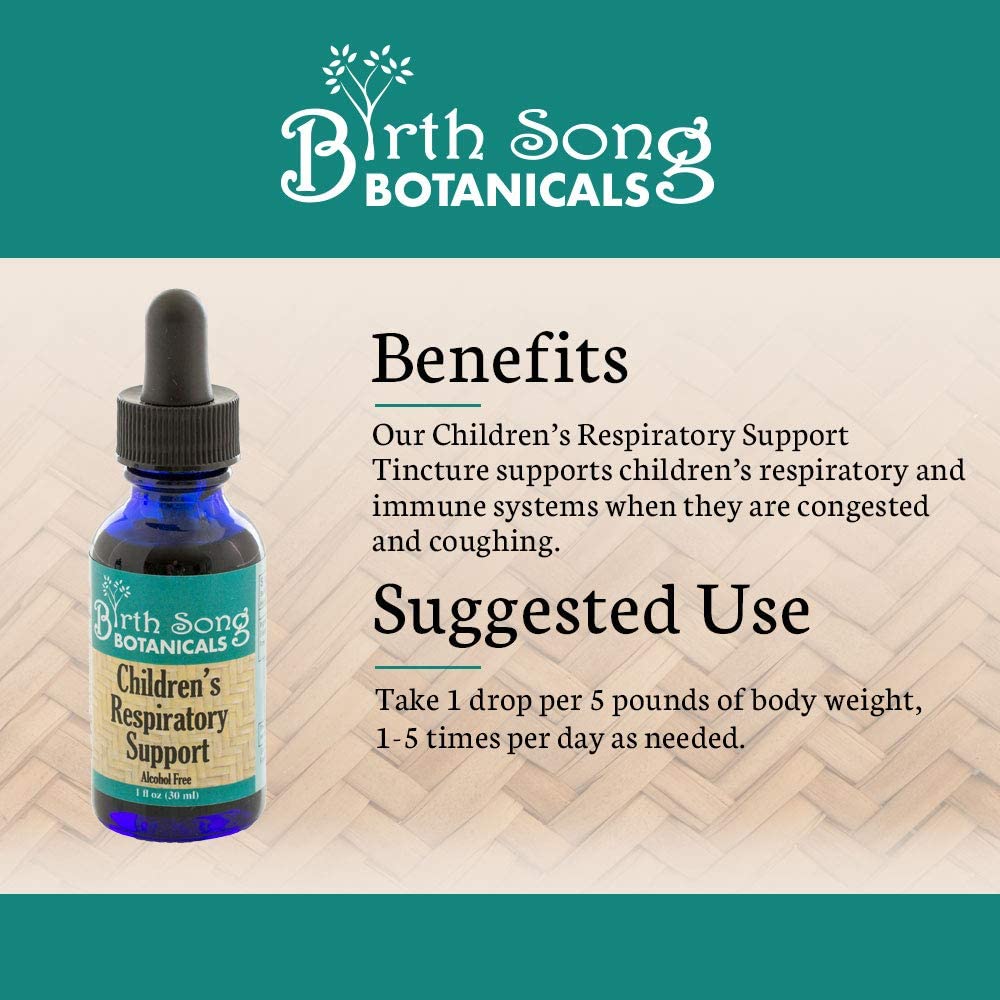 Children's Respiratory Support Herbal Tincture to Support Healthy Lungs* with Elderberry 1 oz.