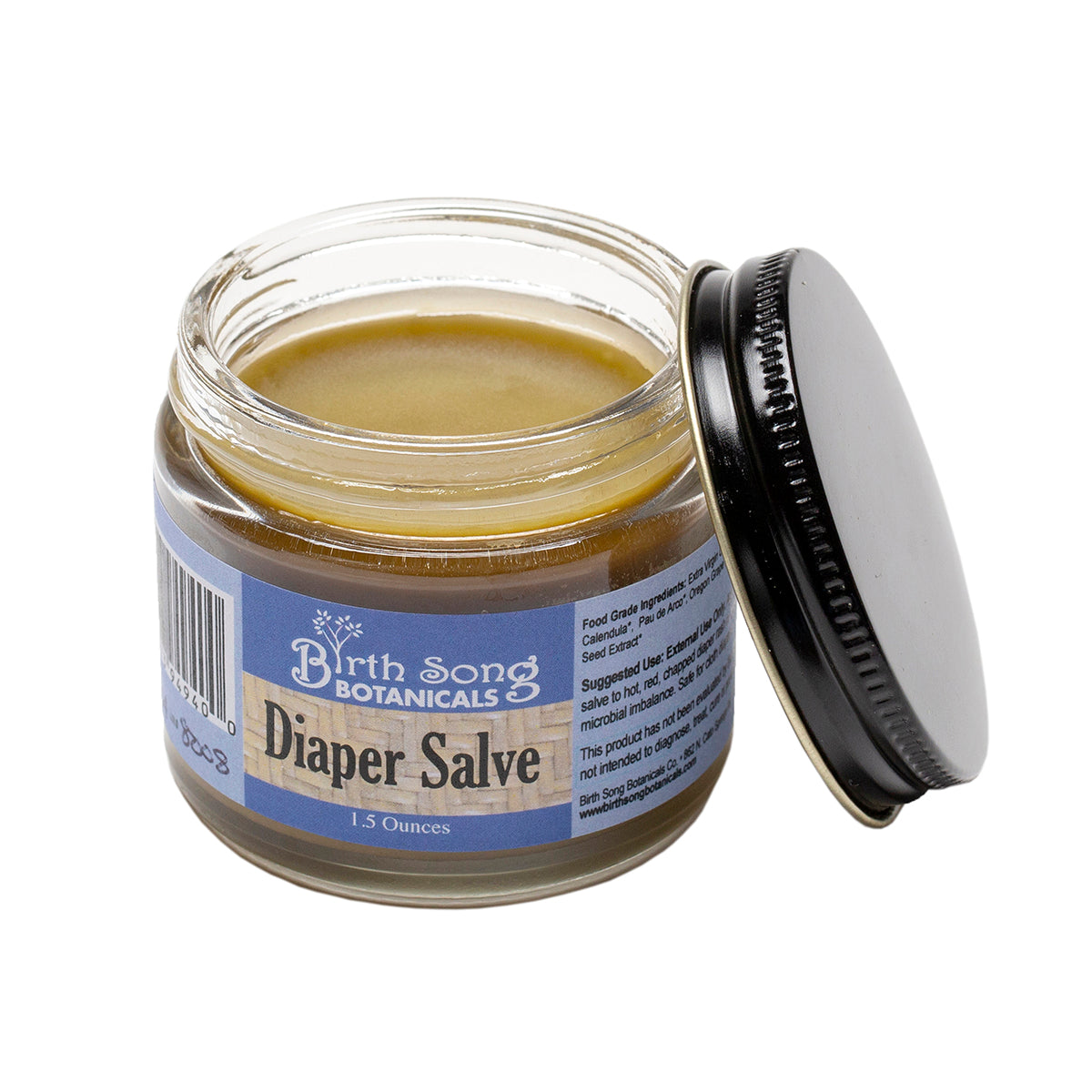 Herbal Baby Diaper Rash Cream With Calendula, Natural Baby Bottom Butter, Cloth Diaper Safe, Unscented