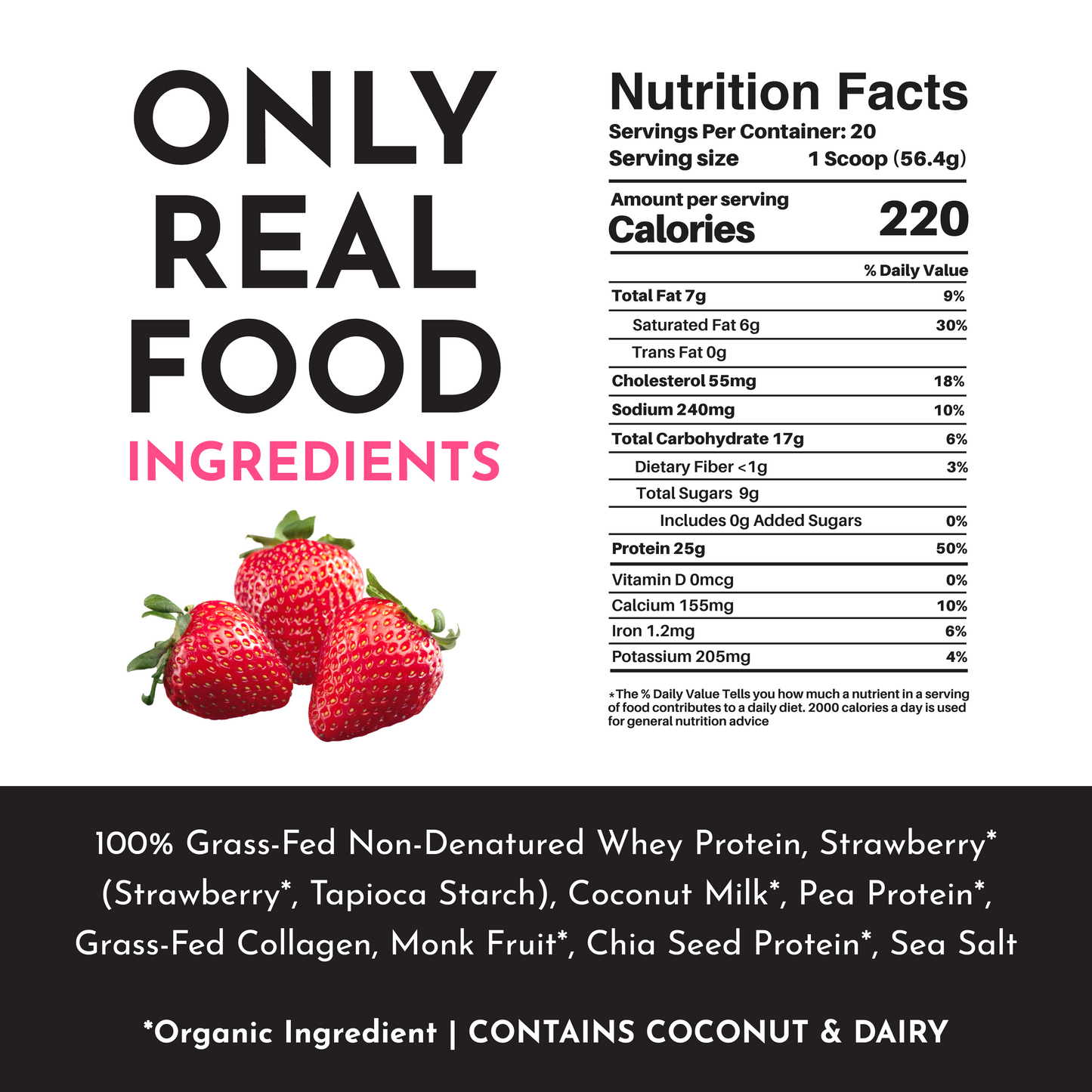 Strawberries and Cream Protein Powder - NSF