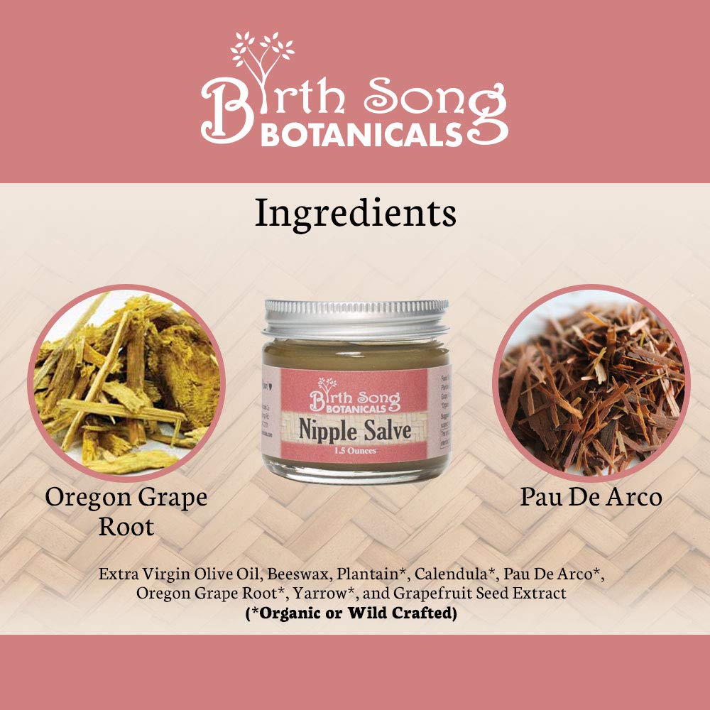 Nipple Salve, Soothing Herbal Nipple Butter for Breastfeeding and Lactation