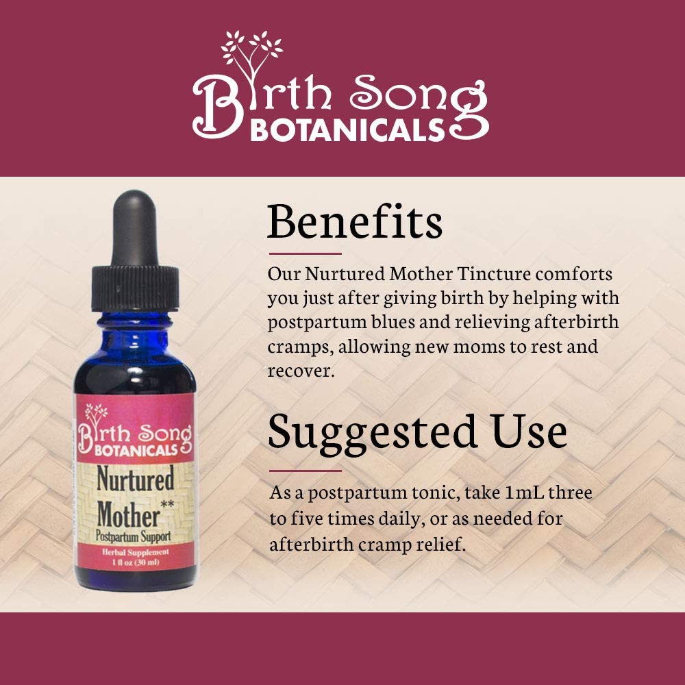 Nurtured Mother Postpartum Support Supplement for Comfort and Mood Support* with Cramp Bark, 1oz.
