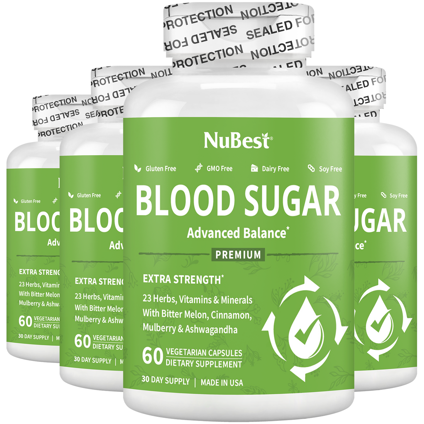 NuBest Blood Sugar Balance – Metabolic Support, Energy & Immunity, 60 Vegan Capsules
