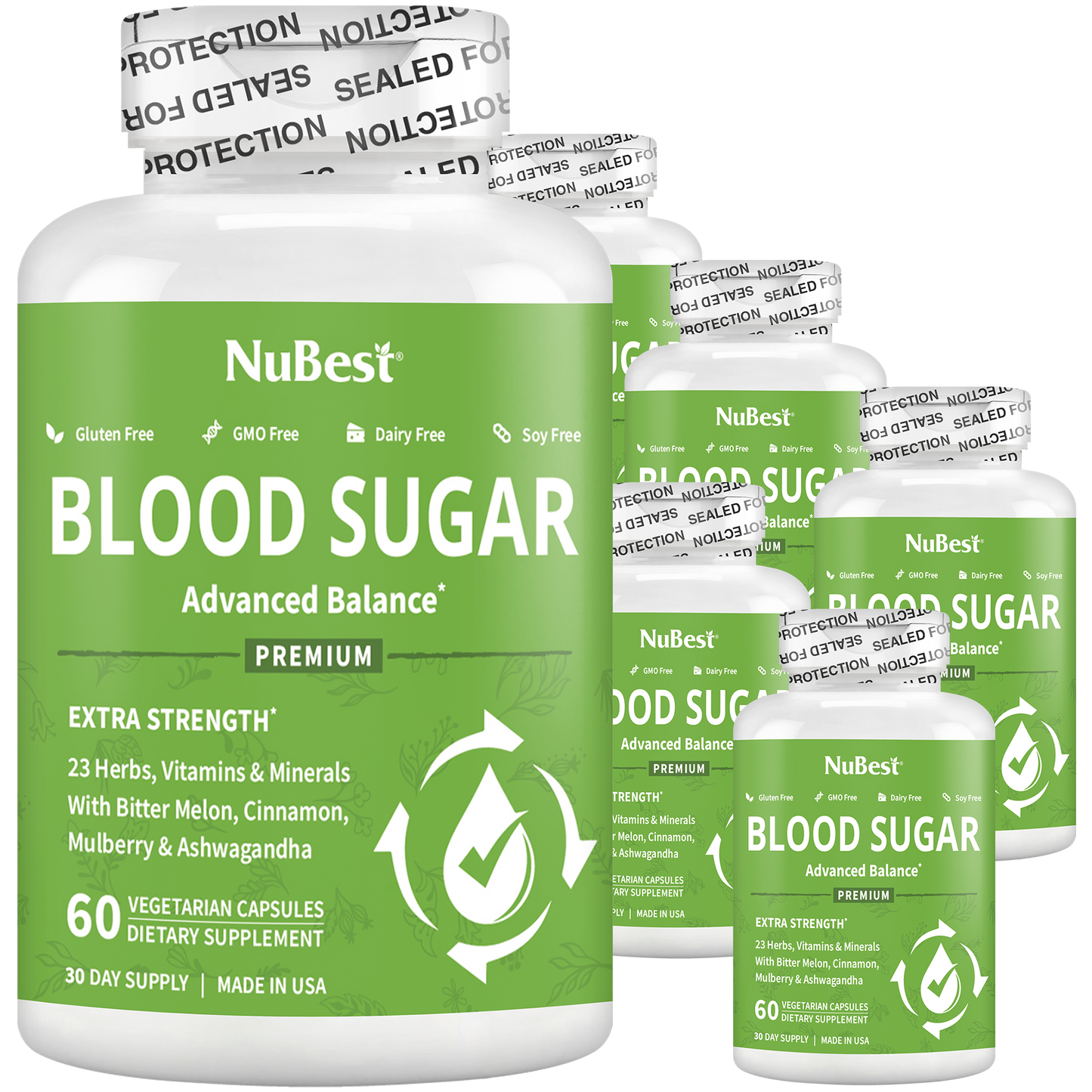 NuBest Blood Sugar Balance – Metabolic Support, Energy & Immunity, 60 Vegan Capsules