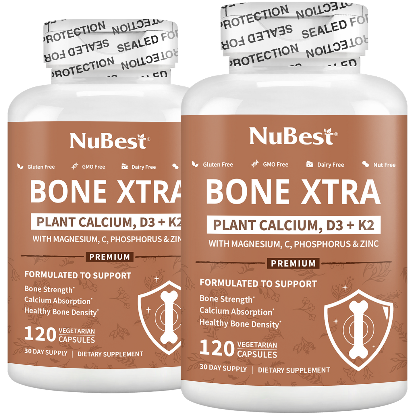 Bone Xtra - Plant-based Formula to Support Healthy Bones For Adults, 120 Vegan Capsules