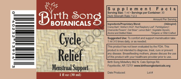 Menstrual Cycle Herbal Tincture with Cramp Bark, Natural Menstruation, and PMS Support For Women and Teens*