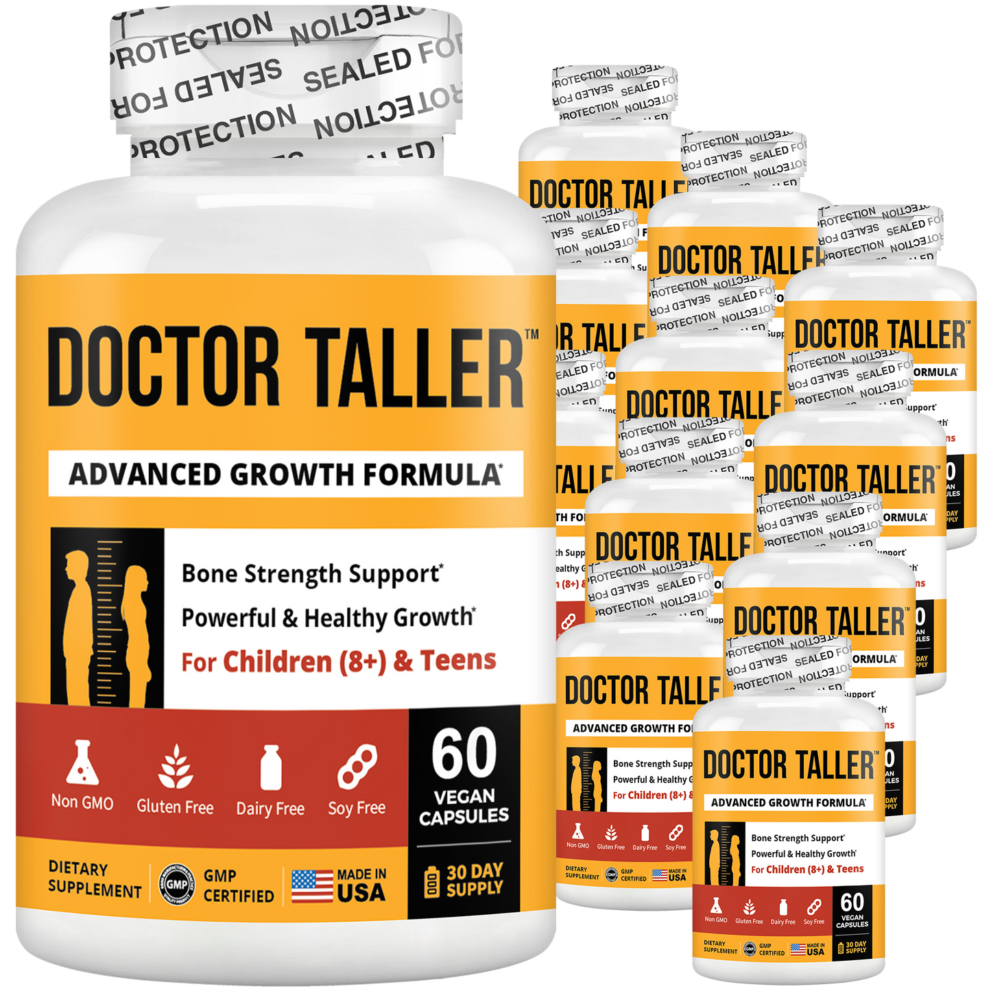Doctor Taller, For Children (8+) & Teens, 60 Vegan Capsules