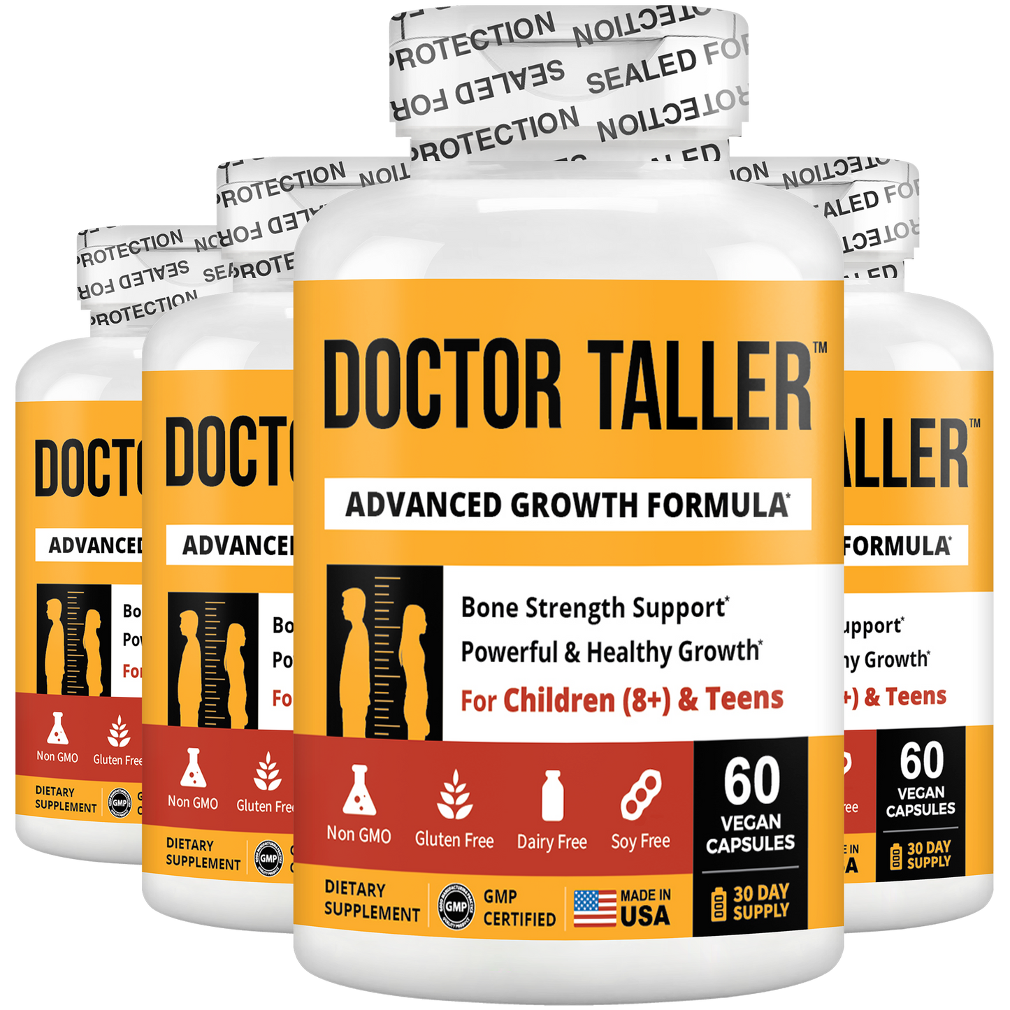Doctor Taller Kids, Grape Multivitamins, Ages 2-9, 60 Vegan Chewables