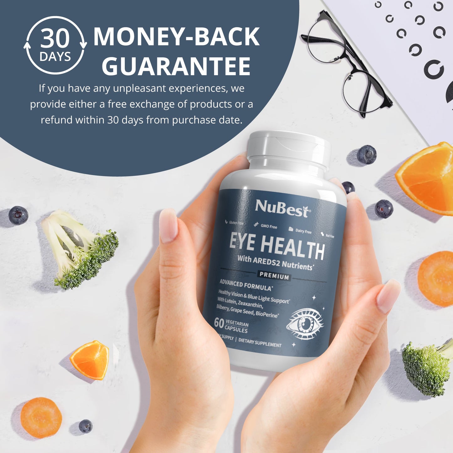 NuBest Eye Health – Advanced Vision & Blue Light Protection, 60 Vegan Capsules