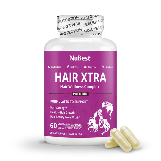 Hair Xtra, Premium Hair Growth Support for Men & Women, 60 Vegan Capsules
