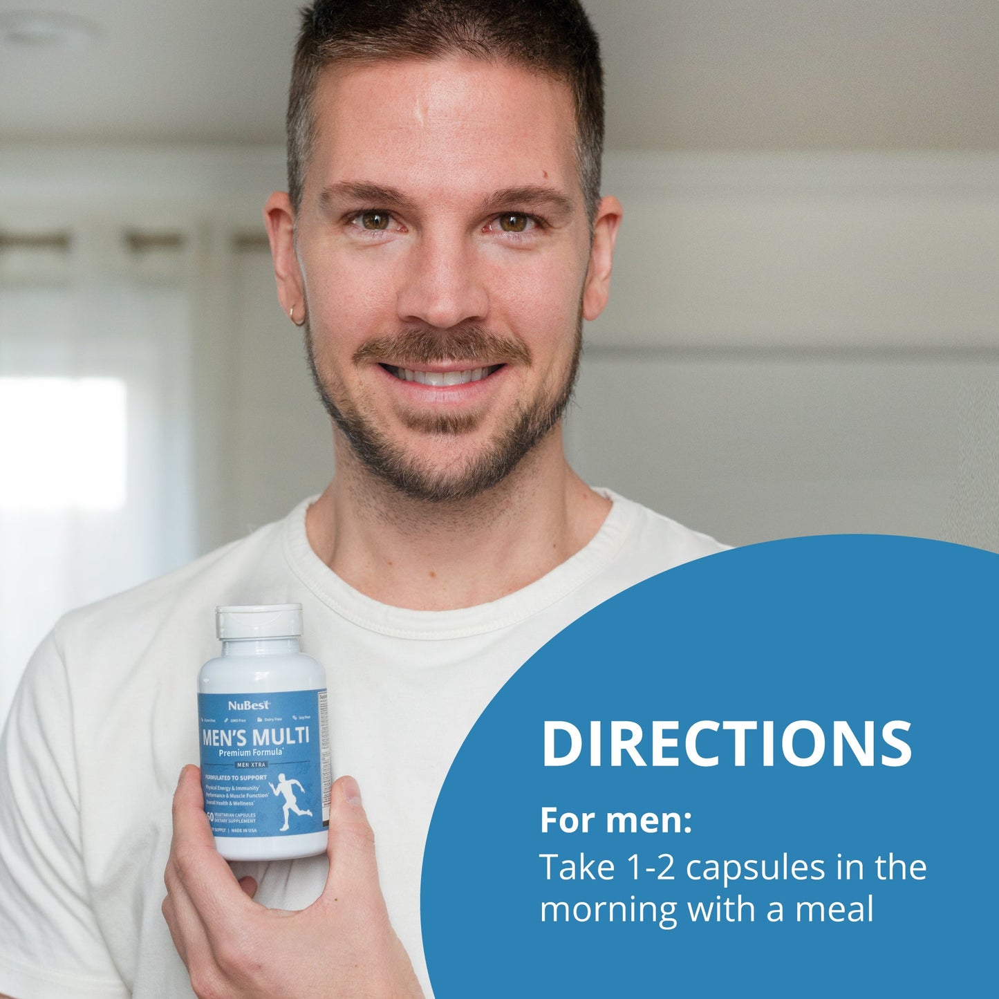 Men's Multi, Men Xtra, Energy, Immunity & Health Boost, 60 Vegan Capsules