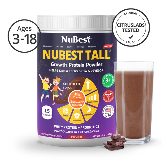 NuBest Tall Protein for Growth and Development, Kids and Teens 3+, Chocolate