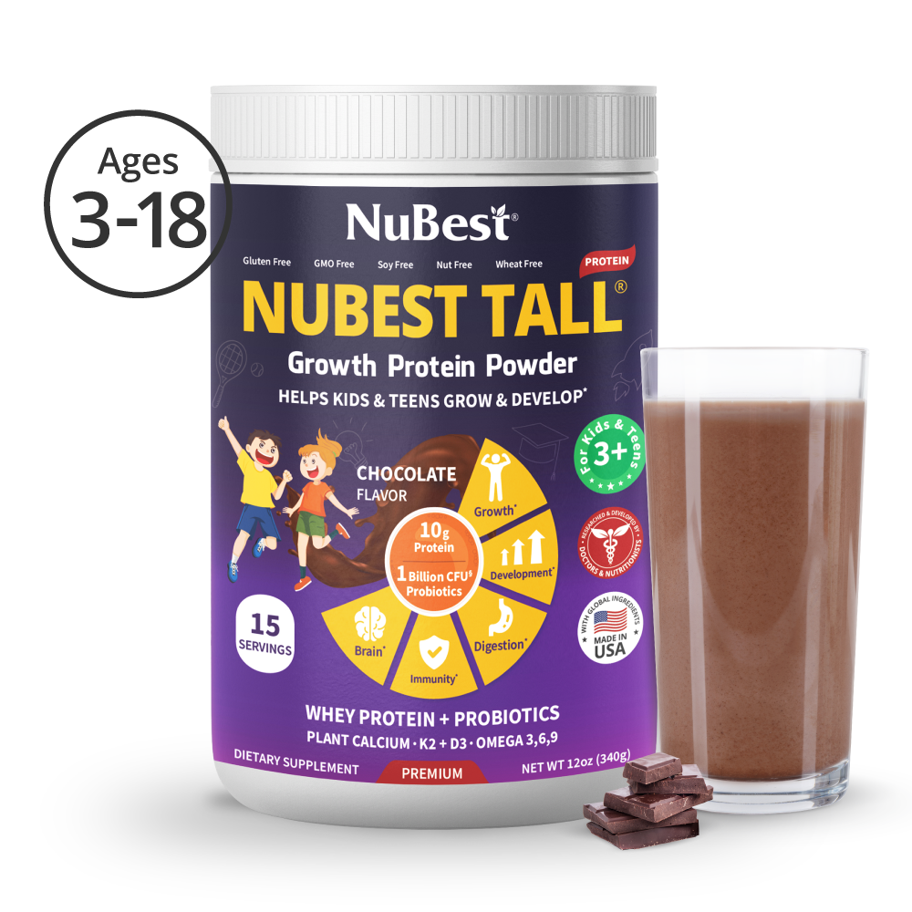 NuBest Tall Protein for Growth and Development, Kids and Teens 3+, Chocolate