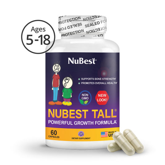 NuBest Tall, Powerful Growth for Kids & Teens (5+), Non-Milk Drinkers, 60 Capsules