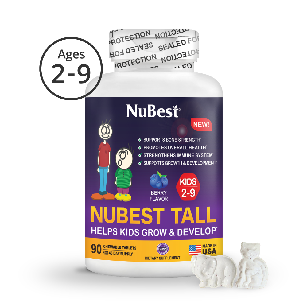 NuBest Tall Kids, Berry Flavor, 90 Chewables