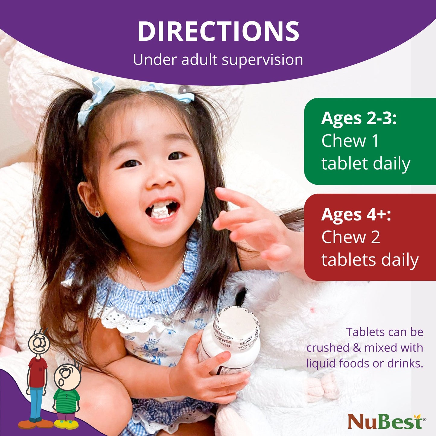 NuBest Tall Kids, Berry Flavor, 90 Chewables