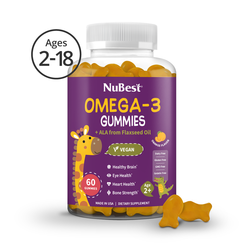 Omega-3 Vegan Gummies for Kids & Teens (60 Count)