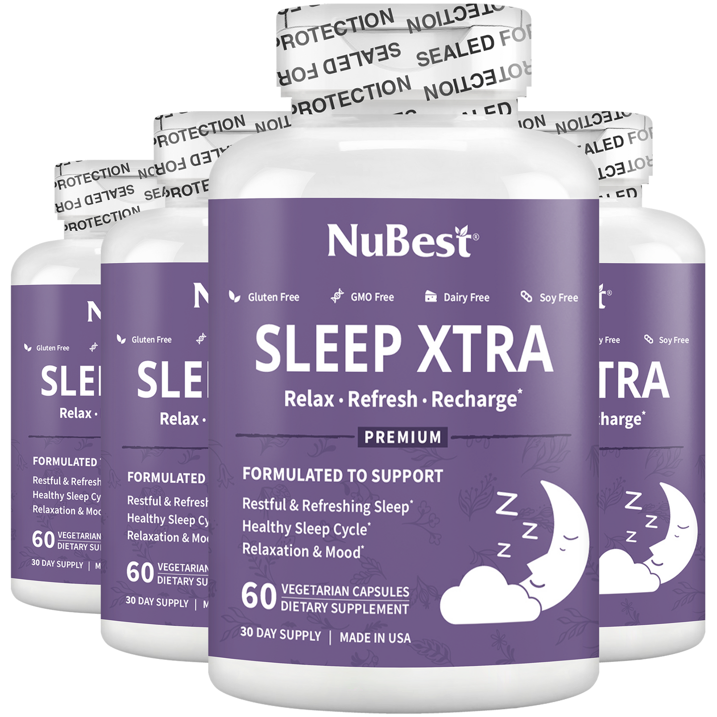 Sleep Xtra, Natural Non-Habit Forming Sleep Aid for Teens & Adults, 60 Vegan Capsules